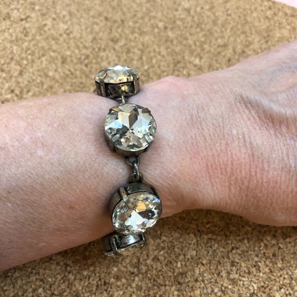 Vintage Antique Inspired Crystal Wedding Bracelet - Picture 8 of 8